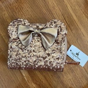 Disneyland rose gold loungefly wallet